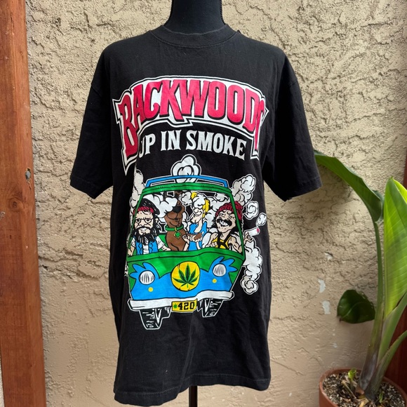 Y2K Backwoods Up in Smoke Cheech & Chong Shaggy & Scooby T-Shirt - Picture 1 of 9